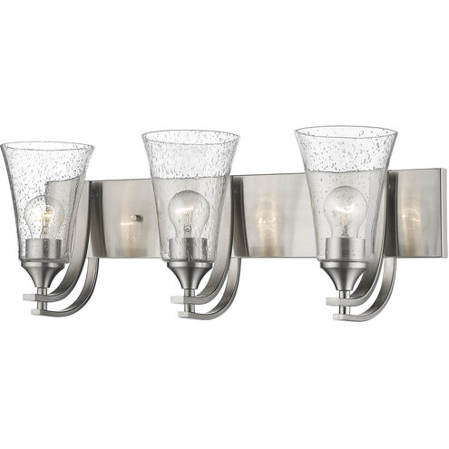 Natalie 3 Light 24 inch Satin Nickel Vanity Light Wall Light
